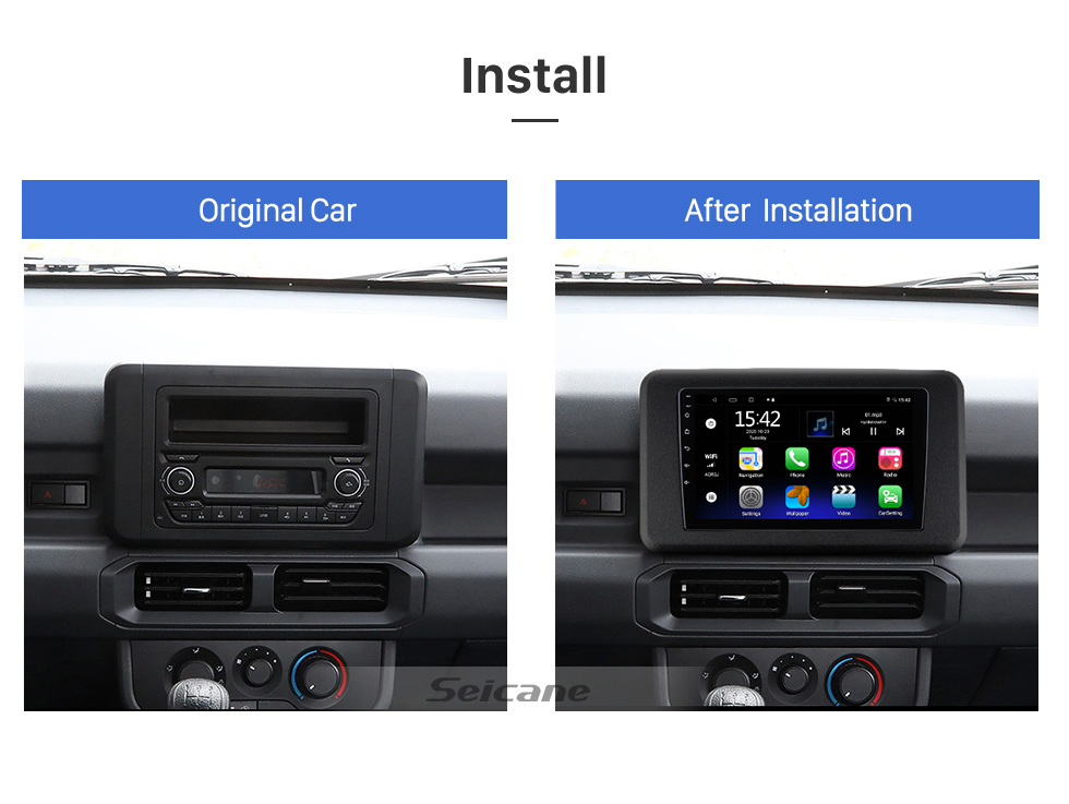 Seicane OEM 9 pulgadas Android 13.0 para 2023 WULING LONGKA Radio Bluetooth HD Pantalla táctil Sistema de navegación GPS compatible con Carplay DAB +