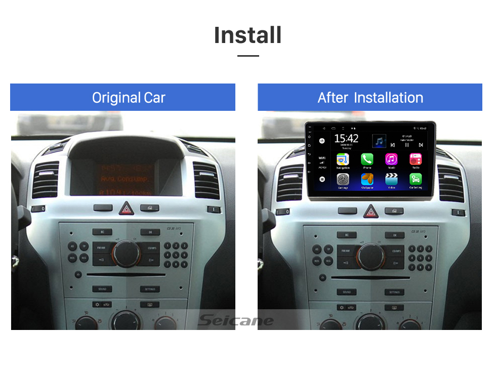 Seicane Android 13.0 HD Touchscreen 9 Zoll für 2006 2007 2008-2010 OPEL ZAFIRA Radio GPS-Navigationssystem mit Bluetooth-Unterstützung Carplay Rückfahrkamera Seicane Android 13.0 HD Touchscreen 9 Zoll für 2006 2007 2008-2010 OPEL ZAFIRA Radio GPS-Navigationssystem mit Bluetooth-Unterstützung Carplay Rückfahrkamera