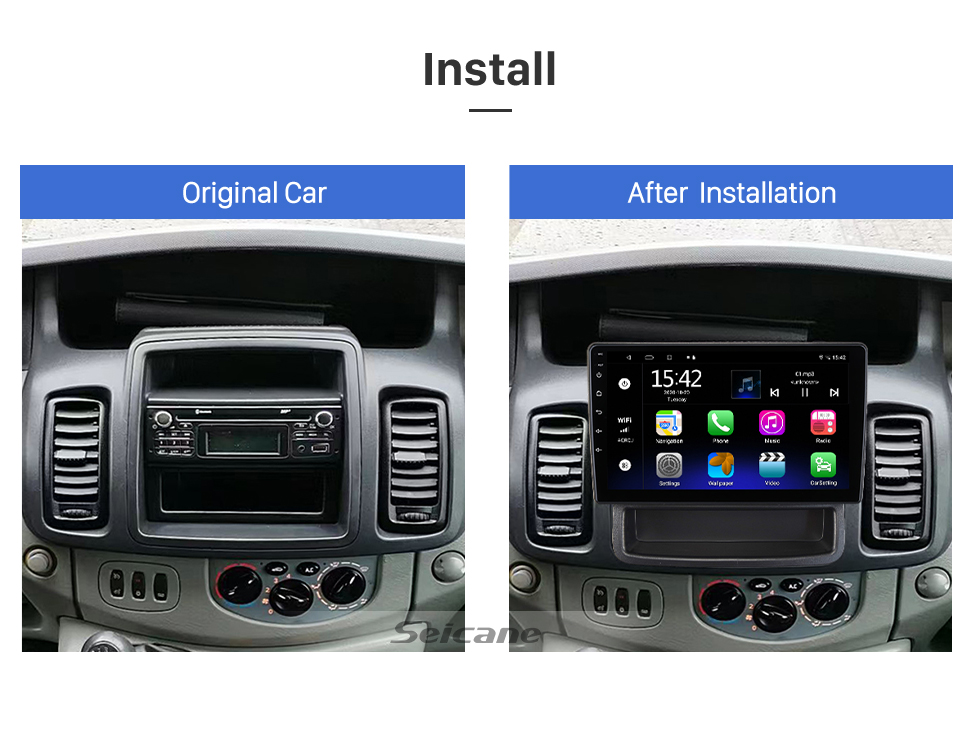 Seicane 10.1 Inch HD Touchscreen for 2010 2011 2012 2013 2014 RENAULT TRAFIC OPEL VIVARO X83 GPS Navi Bluetooth Car Radio Repair Support HD Digital TV