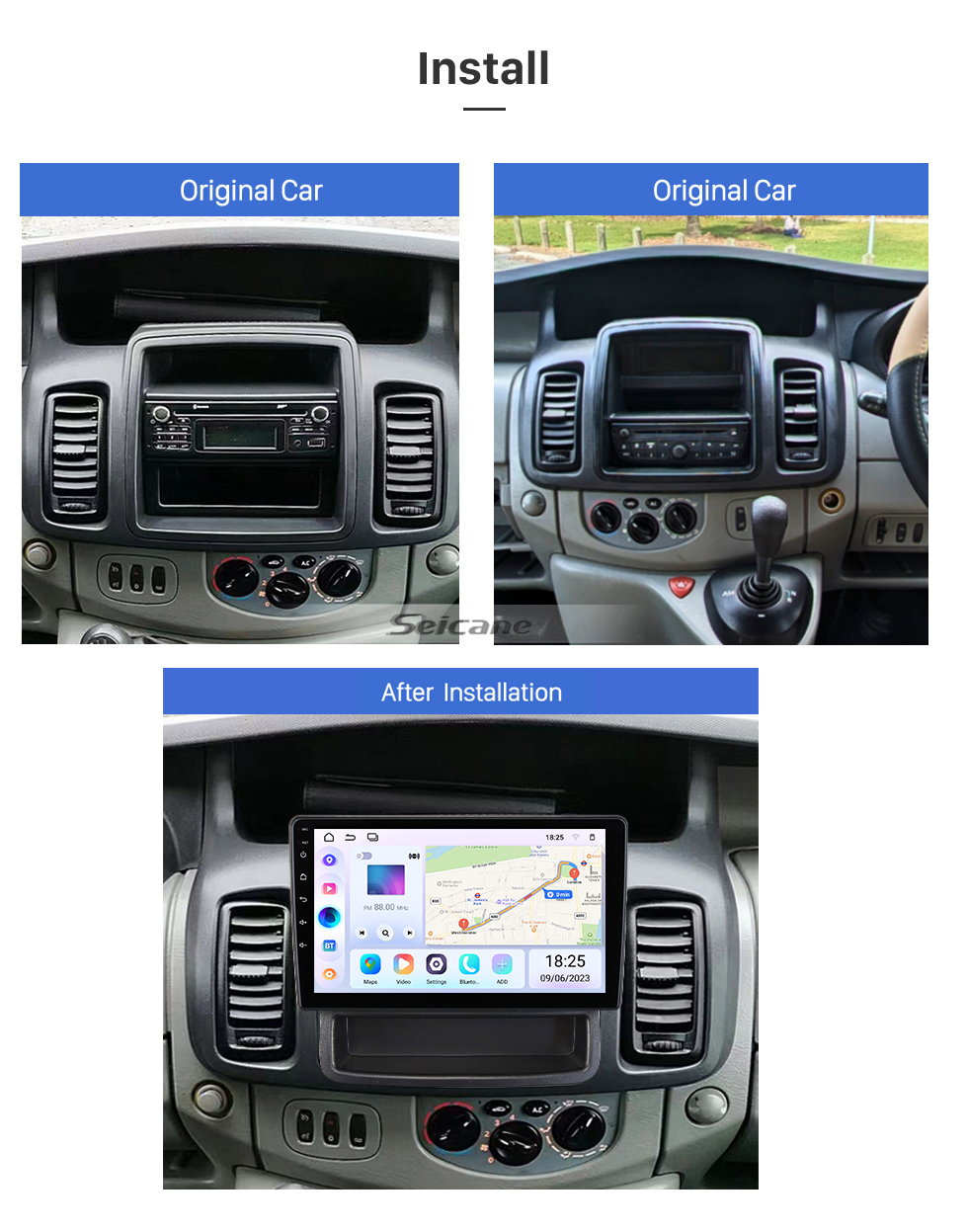 Seicane Écran tactile HD de 10,1 pouces pour SUZUKI BALENO 2022, navigation GPS, Bluetooth, réparation d&amp;#39;autoradio, prise en charge de la télévision numérique HD