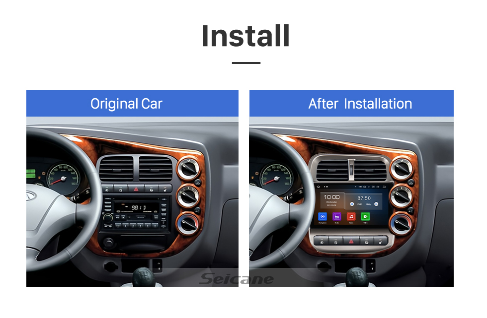 Seicane OEM 9 Zoll Android 13.0 für 2006 KIA CERATO Radio GPS Navigationssystem mit HD Touchscreen Bluetooth Unterstützung Carplay OBD2 DVR TPMS Seicane OEM 9 Zoll Android 13.0 für 2006 KIA CERATO Radio GPS Navigationssystem mit HD Touchscreen Bluetooth Unterstützung Carplay OBD2 DVR TPMS