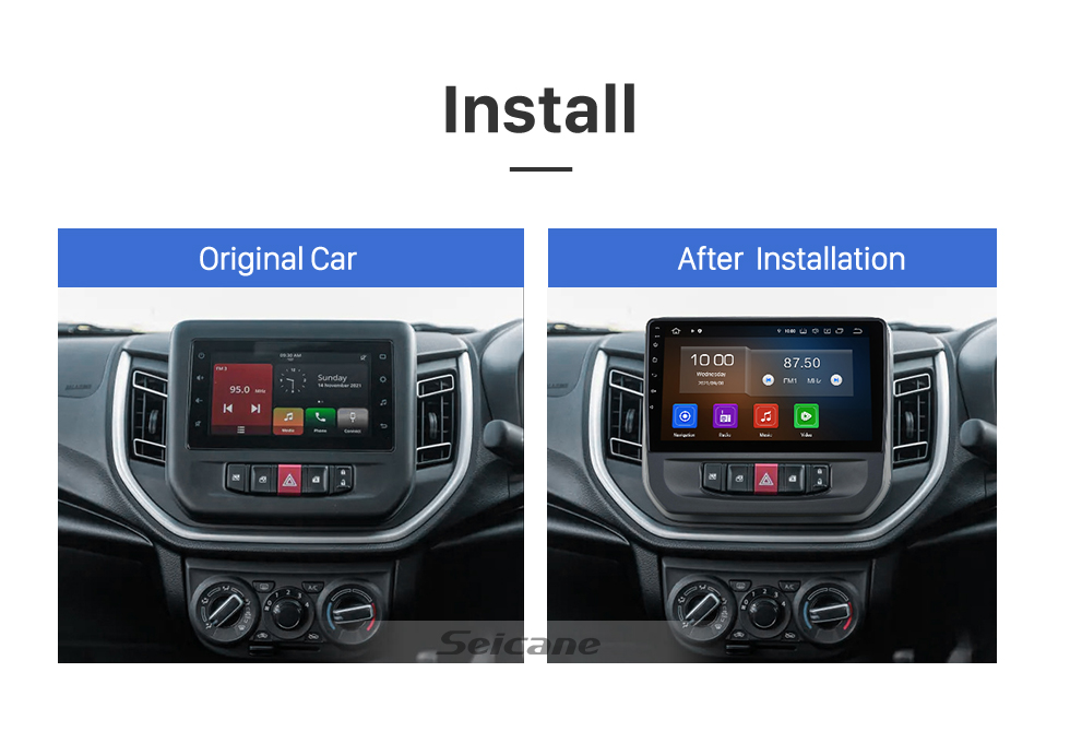 Seicane Carplay 9 polegadas Android 13.0 Rádio para 2021 SUZUKI CELERIO Navegação GPS Android Auto Suporte DAB+ OBDII WiFi Controle de volante Seicane Carplay 9 polegadas Android 13.0 Rádio para 2021 SUZUKI CELERIO Navegação GPS Android Auto Suporte DAB+ OBDII WiFi Controle de volante