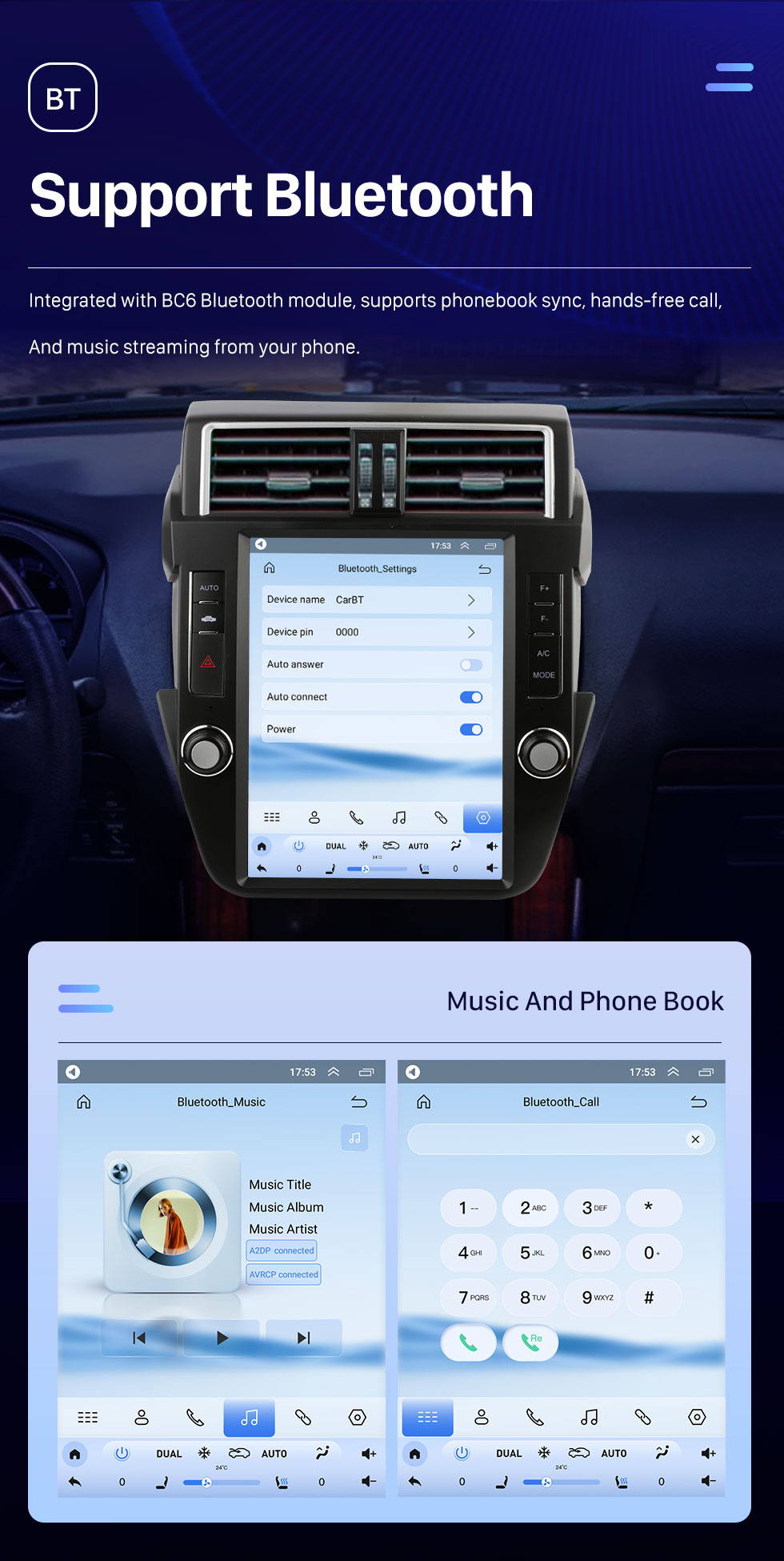 Seicane Carplay OEM 12,1 pouces Android 10.0 pour 2008 2009 2010 2011-2016 TOYOTA Alphard A20 Radio Système de navigation GPS avec écran tactile HD Prise en charge Bluetooth OBD2 DVR TPMS Seicane Carplay OEM 12,1 pouces Android 10.0 pour 2008 2009 2010 2011-2016 TOYOTA Alphard A20 Radio Système de navigation GPS avec écran tactile HD Prise en charge Bluetooth OBD2 DVR TPMS