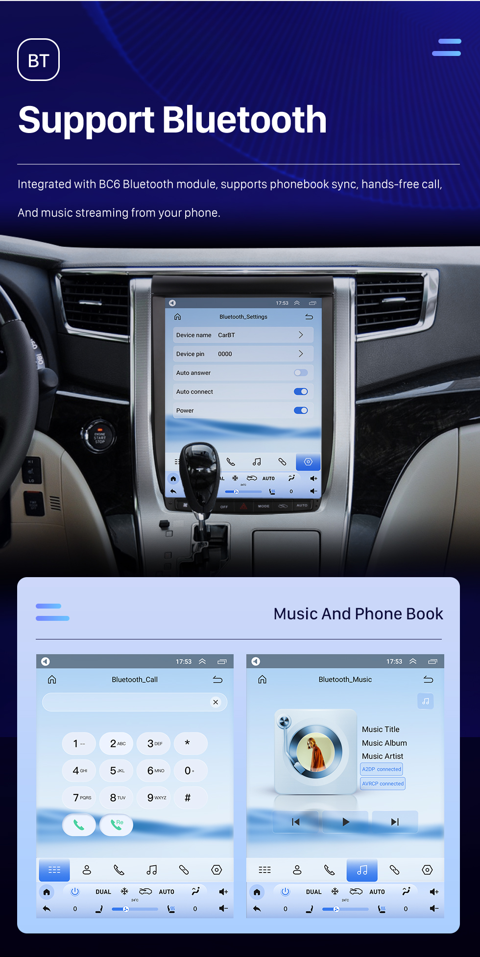 Seicane Carplay OEM 12,1 pouces Android 10.0 pour 2008 2009 2010 2011-2016 TOYOTA Alphard A20 Radio Système de navigation GPS avec écran tactile HD Prise en charge Bluetooth OBD2 DVR TPMS Seicane Carplay OEM 12,1 pouces Android 10.0 pour 2008 2009 2010 2011-2016 TOYOTA Alphard A20 Radio Système de navigation GPS avec écran tactile HD Prise en charge Bluetooth OBD2 DVR TPMS