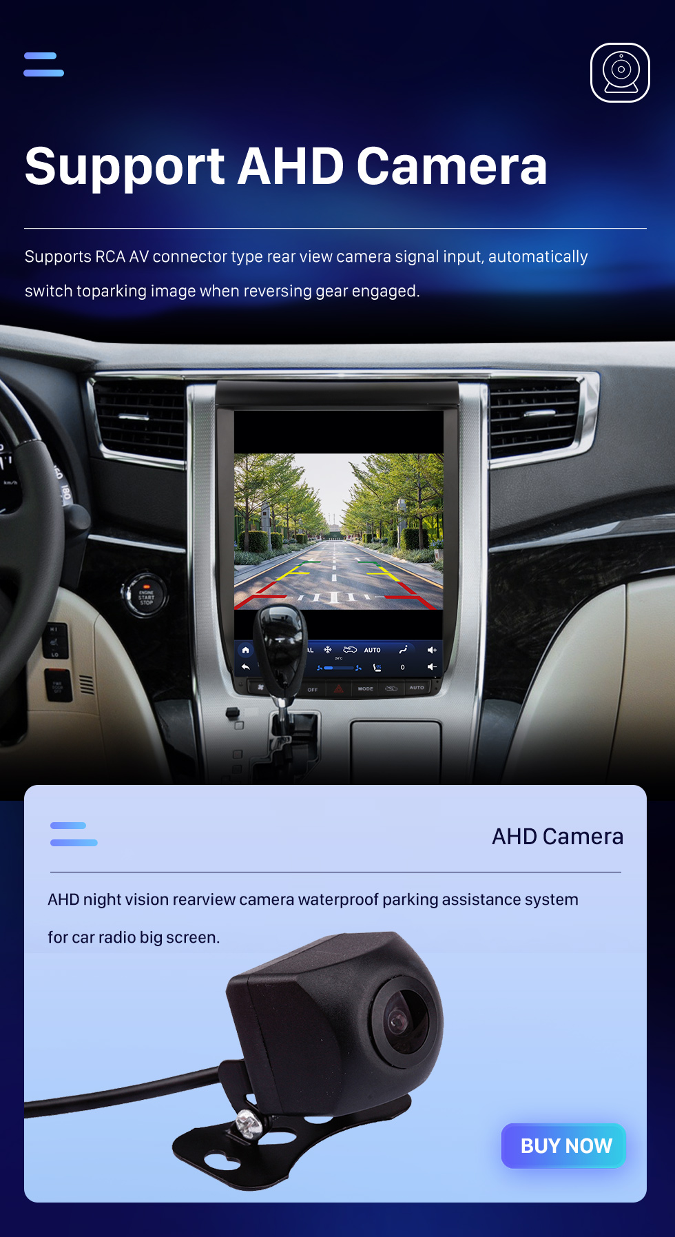 Seicane Carplay OEM 12,1 polegadas Android 10.0 para 2008 2009 2010 2011-2016 TOYOTA Alphard A20 Rádio Sistema de navegação GPS com tela sensível ao toque HD Suporte Bluetooth OBD2 DVR TPMS
