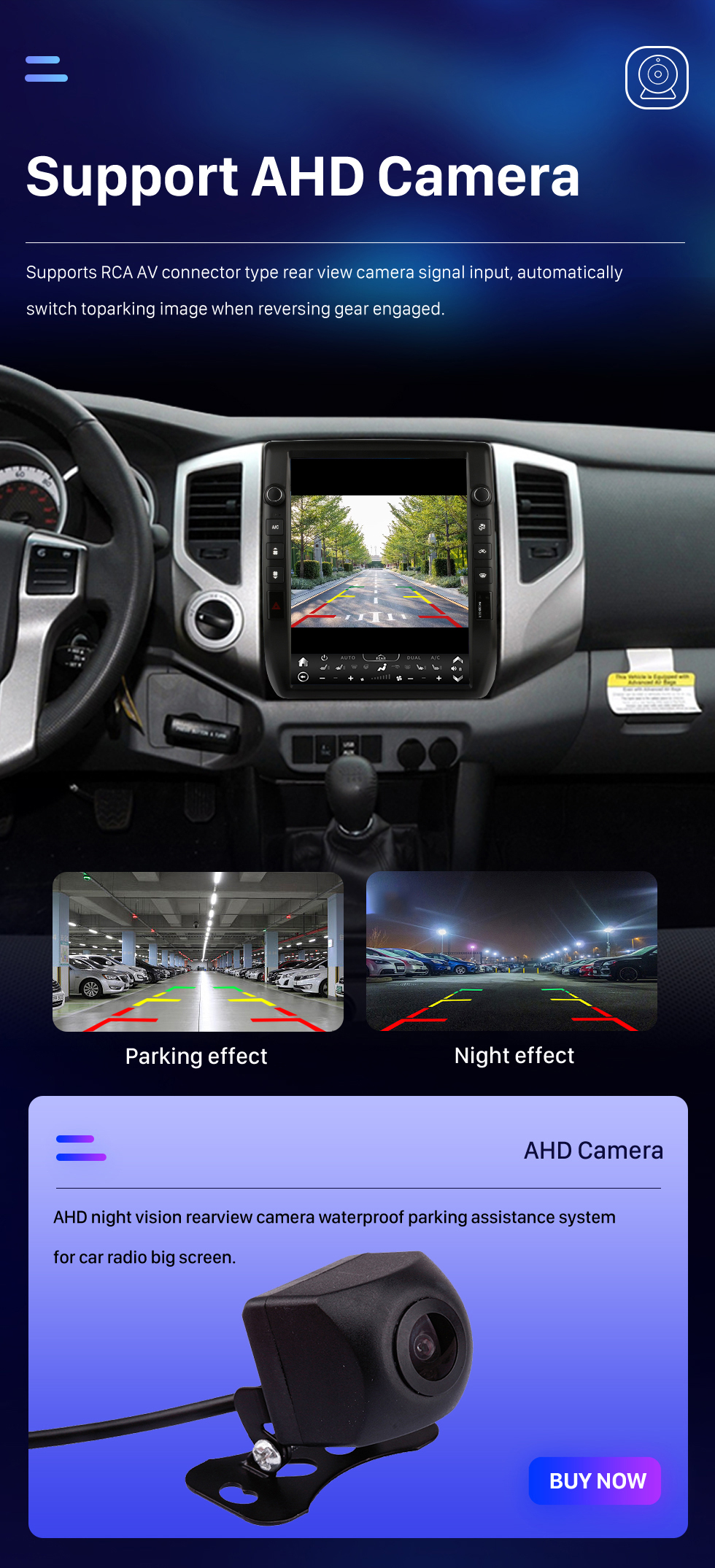 Seicane Radio de navigation GPS à écran tactile HD Android 10.0 de 12,1 pouces pour 2005 2006 2007 2008-2015 TOYOTA Tacoma avec prise en charge Bluetooth Carplay Caméra TPMS AHD