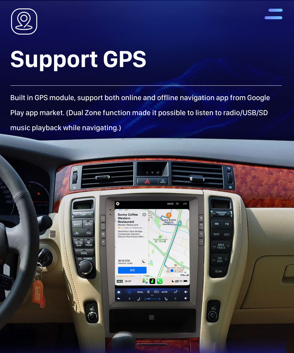 Seicane Carplay OEM 10,4 pouces Android 10.0 pour 2014 2015 2016 2017 Jeep Grand Cherokee SRT Radio Système de navigation GPS automatique Android avec écran tactile HD Prise en charge Bluetooth OBD2 DVR