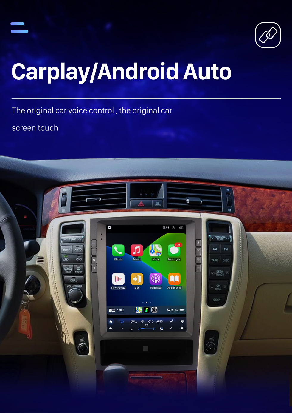 Seicane Carplay OEM 10,4 polegadas Android 10.0 para 2014 2015 2016 2017 Jeep Grand Cherokee SRT Rádio Android Auto Sistema de navegação GPS com tela sensível ao toque HD Suporte Bluetooth OBD2 DVR