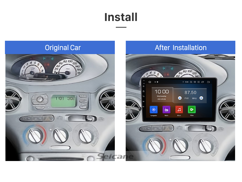 Seicane Carplay OEM 9 Zoll Android 13.0 für 2004 2005 2006 2007-2010 TOYOTA SIENNA Radio Bluetooth HD Touchscreen GPS-Navigationssystem unterstützt DAB+ Seicane Carplay OEM 9 Zoll Android 13.0 für 2004 2005 2006 2007-2010 TOYOTA SIENNA Radio Bluetooth HD Touchscreen GPS-Navigationssystem unterstützt DAB+
