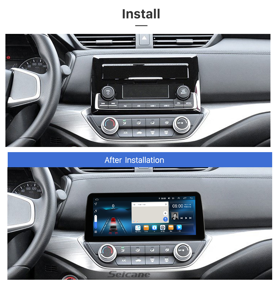 Seicane Android 12.0 Carplay 12,3 Zoll Full-Fit-Bildschirm für 2019 2020 2021 2022 Ford Focus GPS-Navigationsradio mit Bluetooth