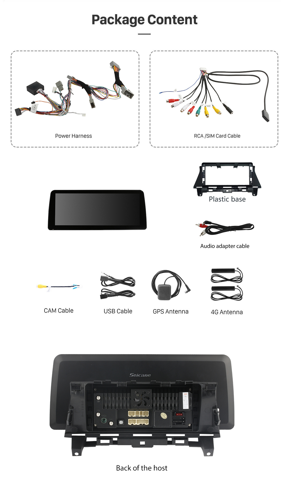 Seicane 12,3 pouces Android 12.0 pour 2021 TOYOTA Sienna Système de navigation GPS stéréo avec prise en charge de l&amp;#39;écran tactile Bluetooth Caméra de recul