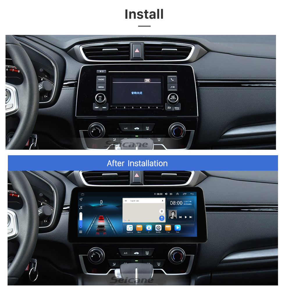 Seicane Android 12.0 Carplay 12,3-дюймовый полноразмерный экран для 2014, 2015, 2016, 2017, 2018, 2019 Mazda3 Axela, GPS-навигация, радио с Bluetooth