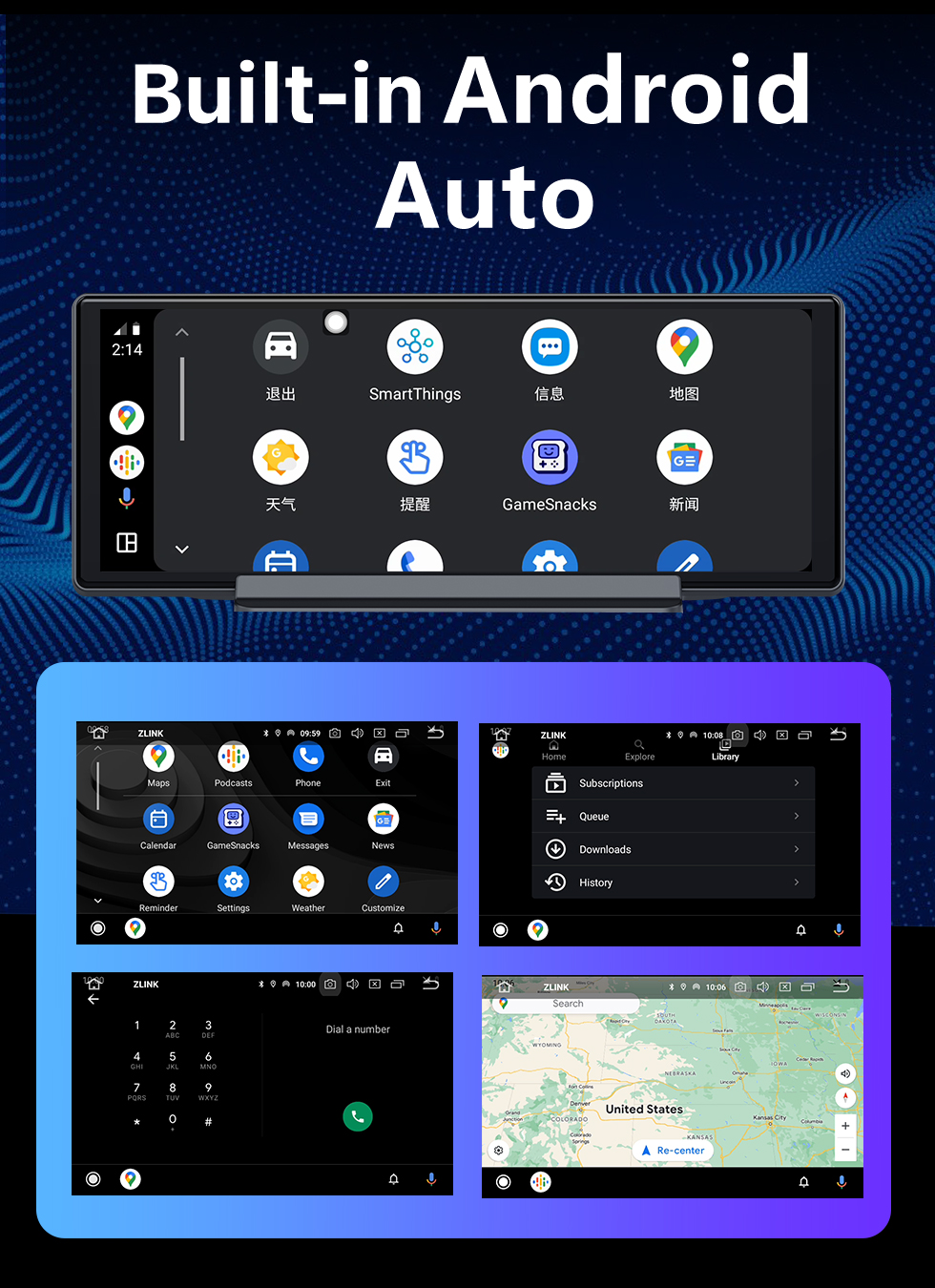 Seicane 10,26 Zoll Android 12.0 Carplay Smart Screen GPS-Navigationssystem mit Bluetooth-TouchScreen-Unterstützung Rückfahrkamera