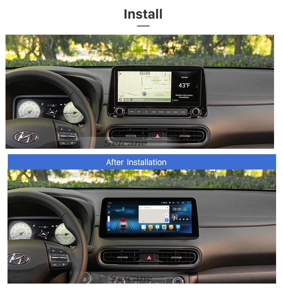 Seicane Android 12.0 Carplay 12,3-дюймовый полноразмерный экран для 2014, 2015, 2016, 2017, 2018, 2019 Mazda3 Axela, GPS-навигация, радио с Bluetooth
