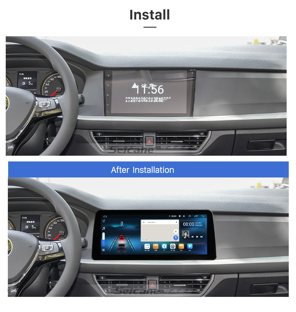 Seicane HD Touchscreen Stereo Android 12.0 Carplay 12.3 inch for 2019 2020-2022 Volkswagen Lavida Universal Volkswagen Radio Replacement with GPS Navigation support Rear View Camera WIFI