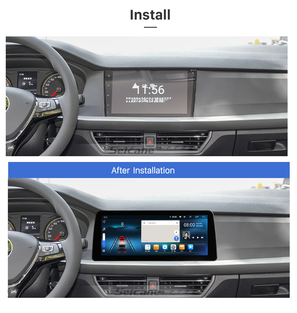 Seicane Écran tactile HD stéréo Android 12.0 Carplay 12,3 pouces pour Mercedes-Benz Vito 2016 Remplacement radio avec navigation GPS Prise en charge Bluetooth FM/AM Caméra de recul WIFI