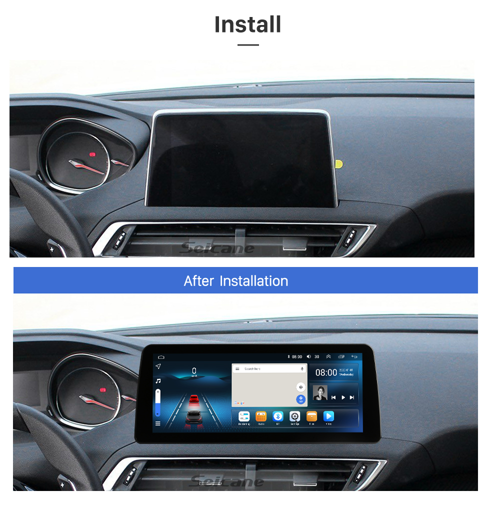 Seicane Android 12.0 Carplay 12,3-дюймовый полноразмерный экран для 2014, 2015, 2016, 2017, 2018, 2019 Mazda3 Axela, GPS-навигация, радио с Bluetooth