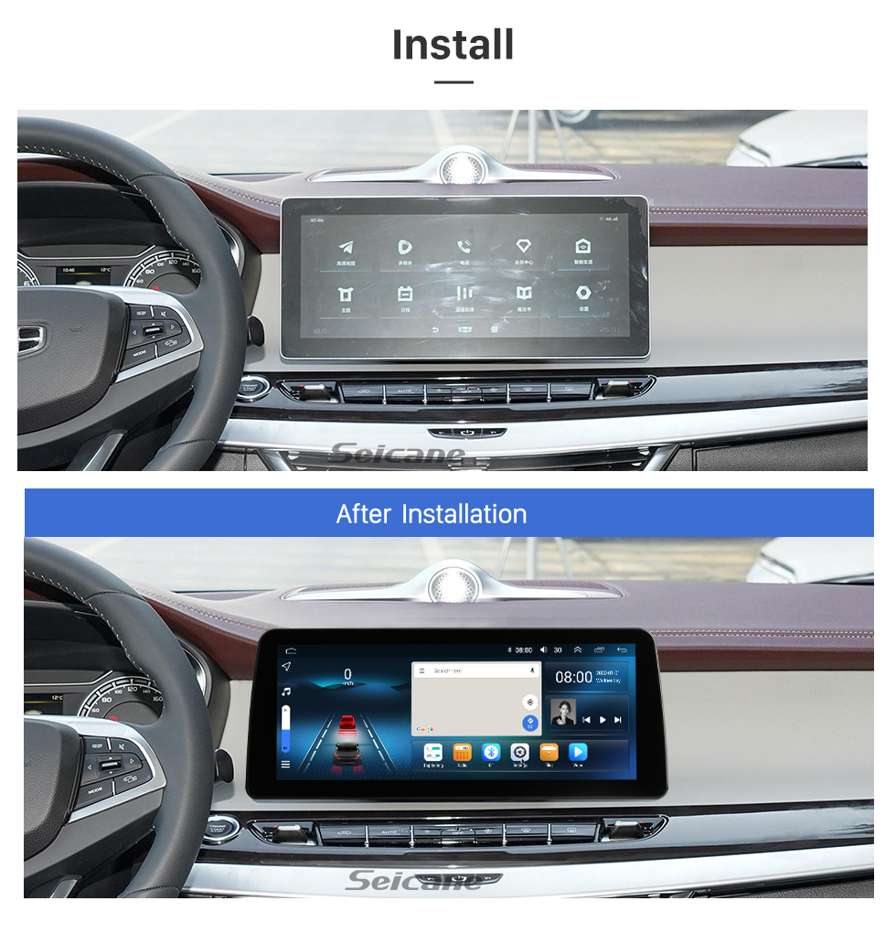 Seicane Écran tactile HD stéréo Android 12.0 Carplay 12,3 pouces pour Mercedes-Benz Vito 2016 Remplacement radio avec navigation GPS Prise en charge Bluetooth FM/AM Caméra de recul WIFI