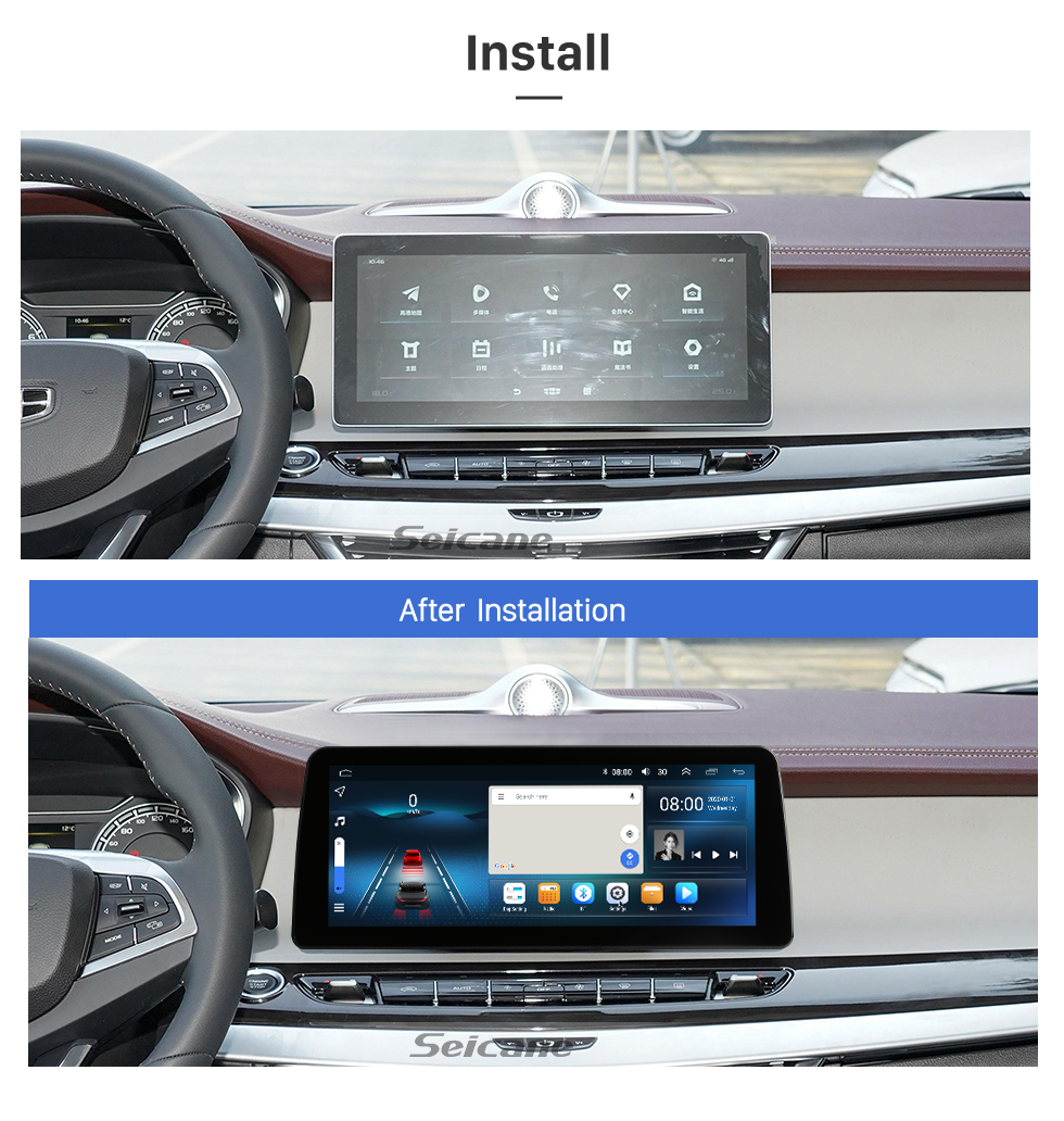 Seicane HD Touchscreen Estéreo Android 12.0 Carplay 12,3 polegadas para 2016 Mercedes-Benz vito Substituição de rádio com navegação GPS Bluetooth FM/AM suporte Câmera de visão traseira WIFI