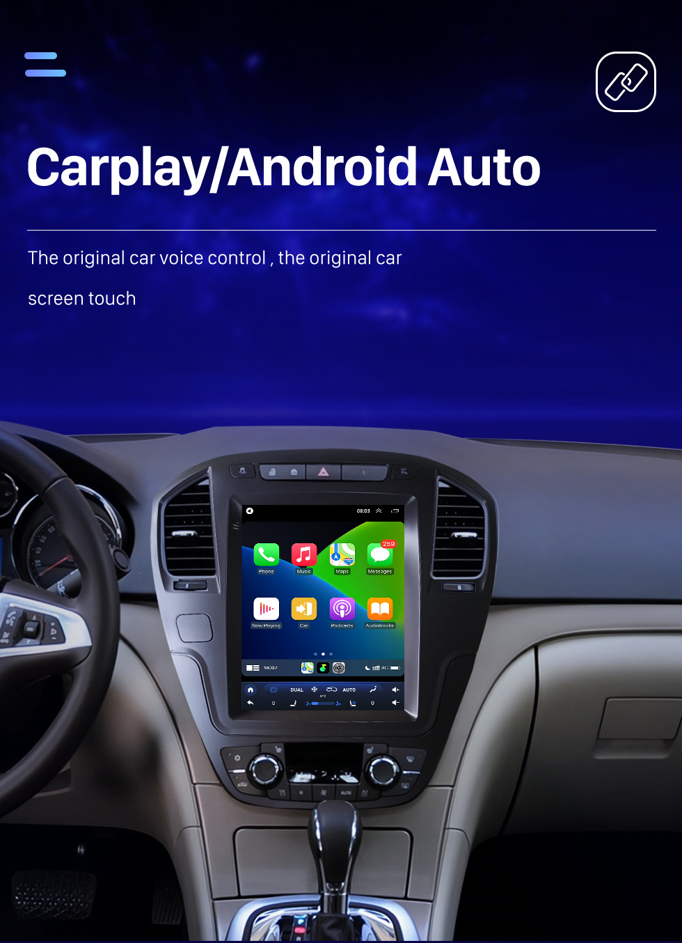 Seicane 9,7-Zoll-Android 10.0-GPS-Navigationsradio für Buick Regal Opel Insignia 2009 2010 2011 2012 2013 mit HD-Touchscreen, Bluetooth-Carplay-Unterstützung, DVR TPMS