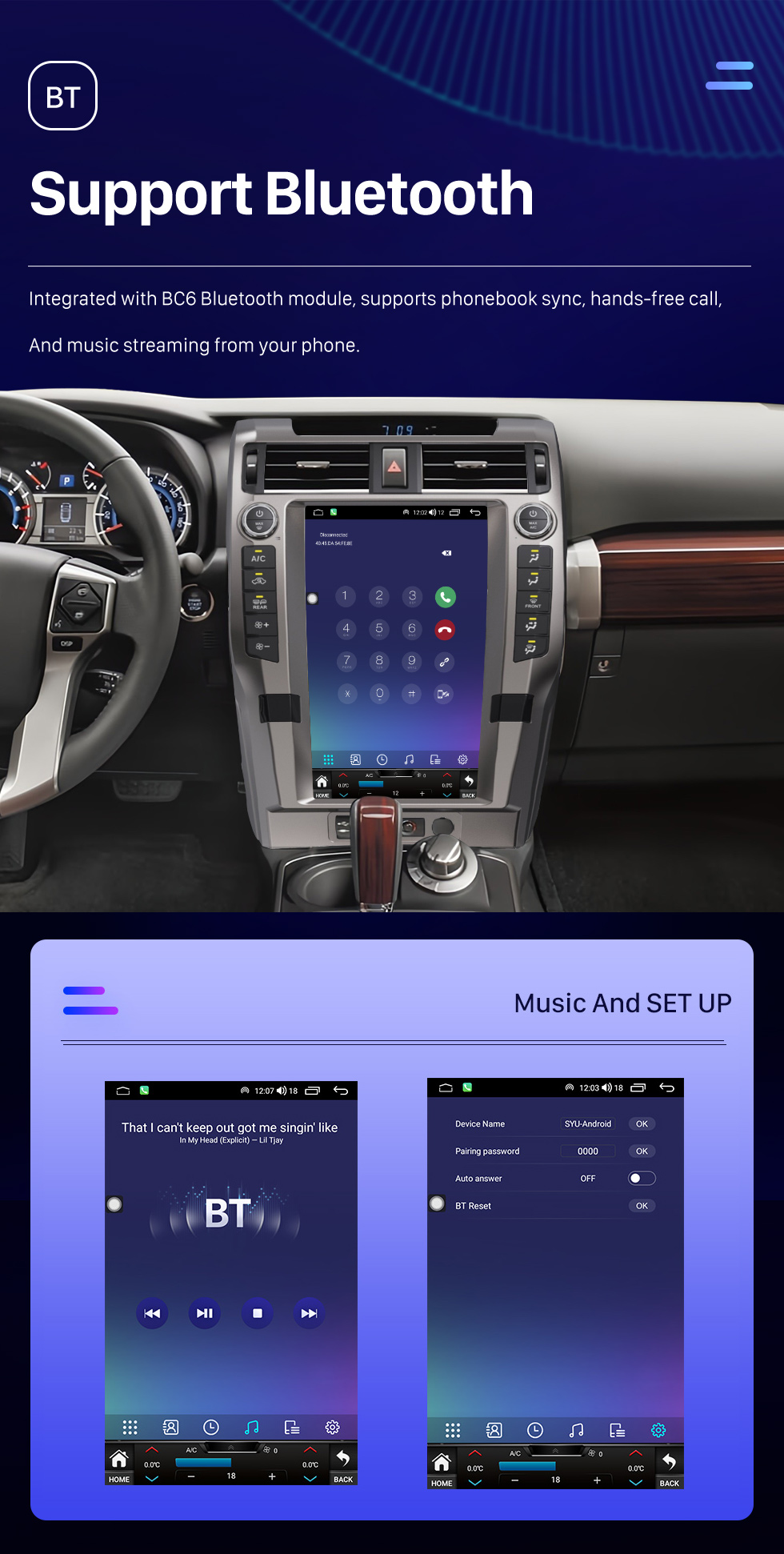 Seicane 15.6 inch Android 10.0 HD Touchscreen GPS Navigation Radio for 2010 2011 2012-2022 TOYOTA 4Runner with Bluetooth Carplay support TPMS Seicane 15.6 inch Android 10.0 HD Touchscreen GPS Navigation Radio for 2010 2011 2012-2022 TOYOTA 4Runner with Bluetooth Carplay support TPMS