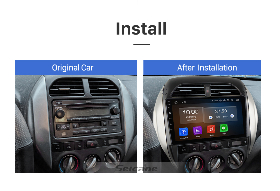 Seicane 10,1 pouces 2008-2018 Buick Excelle Android 13.0 Radio de navigation GPS Bluetooth HD Écran tactile Soutien Carplay Miroir Lien