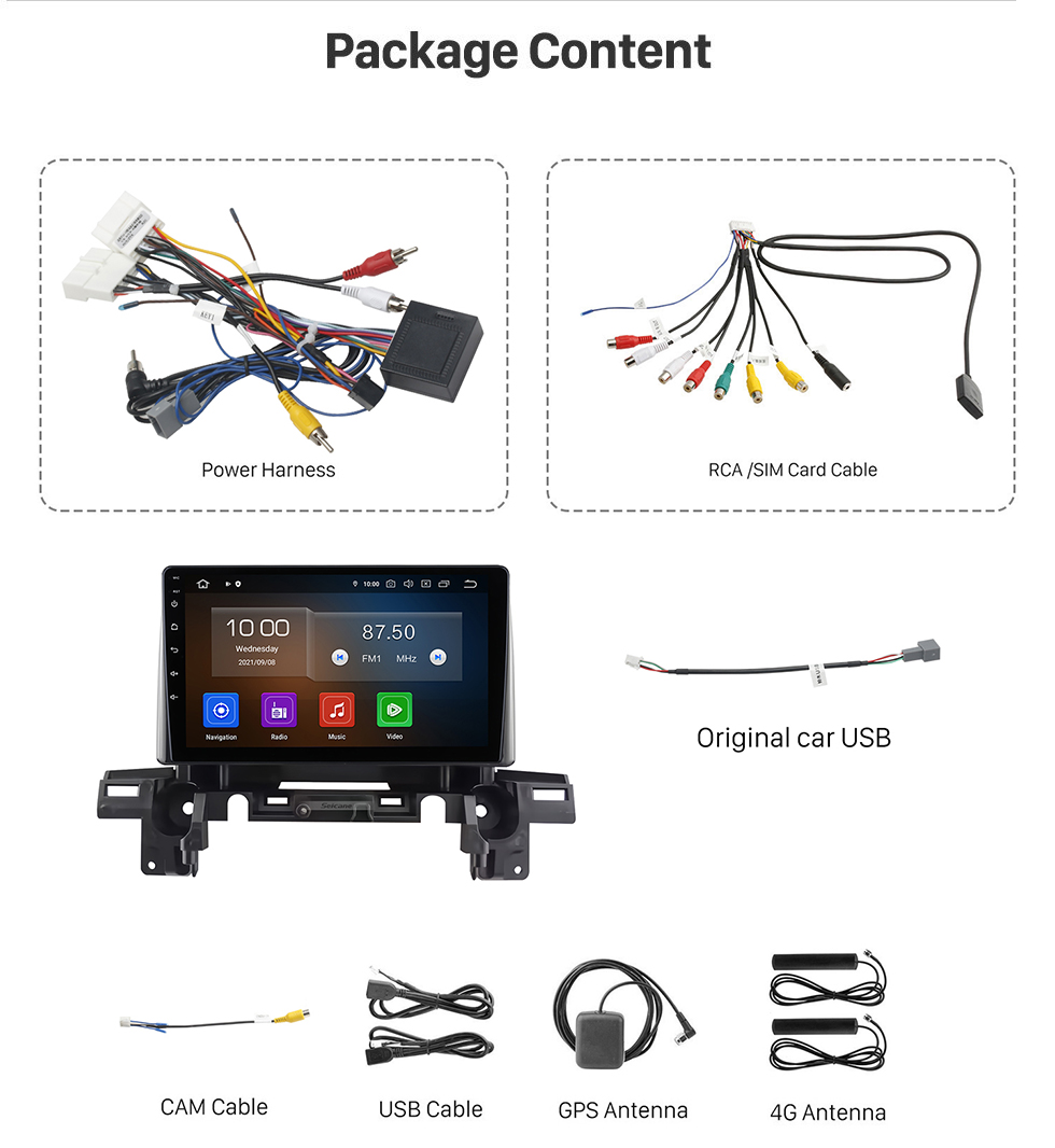 Seicane Pantalla táctil HD de 9 pulgadas con Android 13.0 para MAZDA CX-5 LHD 2018, navegación GPS, unidad principal Android Auto, compatible con DAB+ OBDII, control del volante WiFi Seicane Pantalla táctil HD de 9 pulgadas con Android 13.0 para MAZDA CX-5 LHD 2018, navegación GPS, unidad principal Android Auto, compatible con DAB+ OBDII, control del volante WiFi
