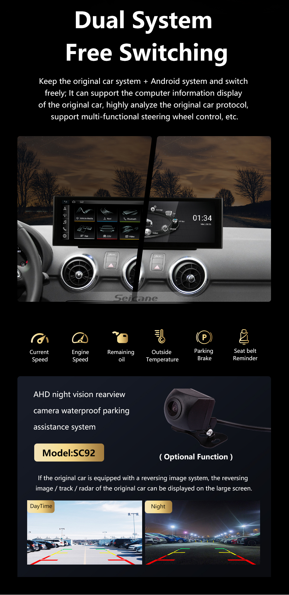 Seicane Carplay HD Touchscreen 12.3 inch Android 11.0 GPS Navigation Radio for 2012-2018 AUDI A1 with Bluetooth AUX support DVR OBD Steering Wheel Control Seicane Carplay HD Touchscreen 12.3 inch Android 11.0 GPS Navigation Radio for 2012-2018 AUDI A1 with Bluetooth AUX support DVR OBD Steering Wheel Control