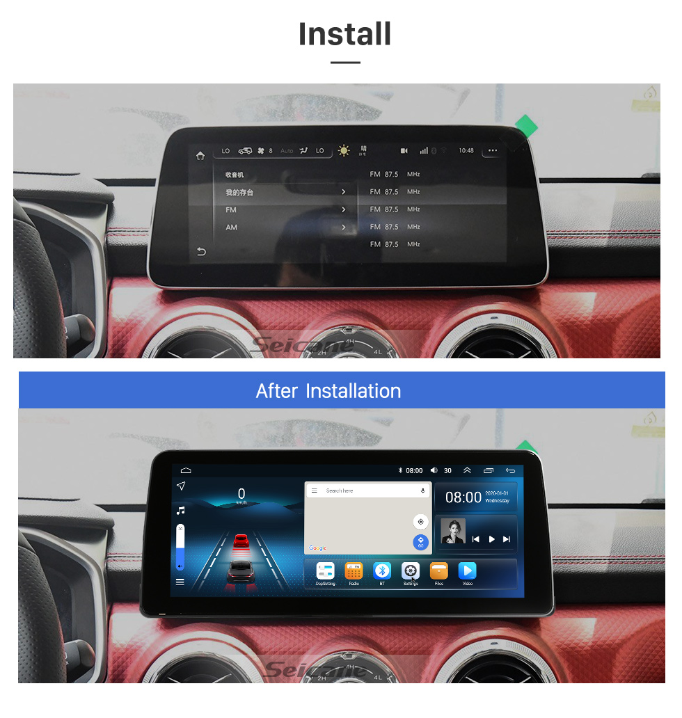 Seicane HD Touchscreen estéreo Android 12.0 Carplay 12,3 polegadas para 2020 2021 2022 LEXUS RX300 Substituição de rádio com suporte para navegação GPS Câmera de visão traseira WIFI