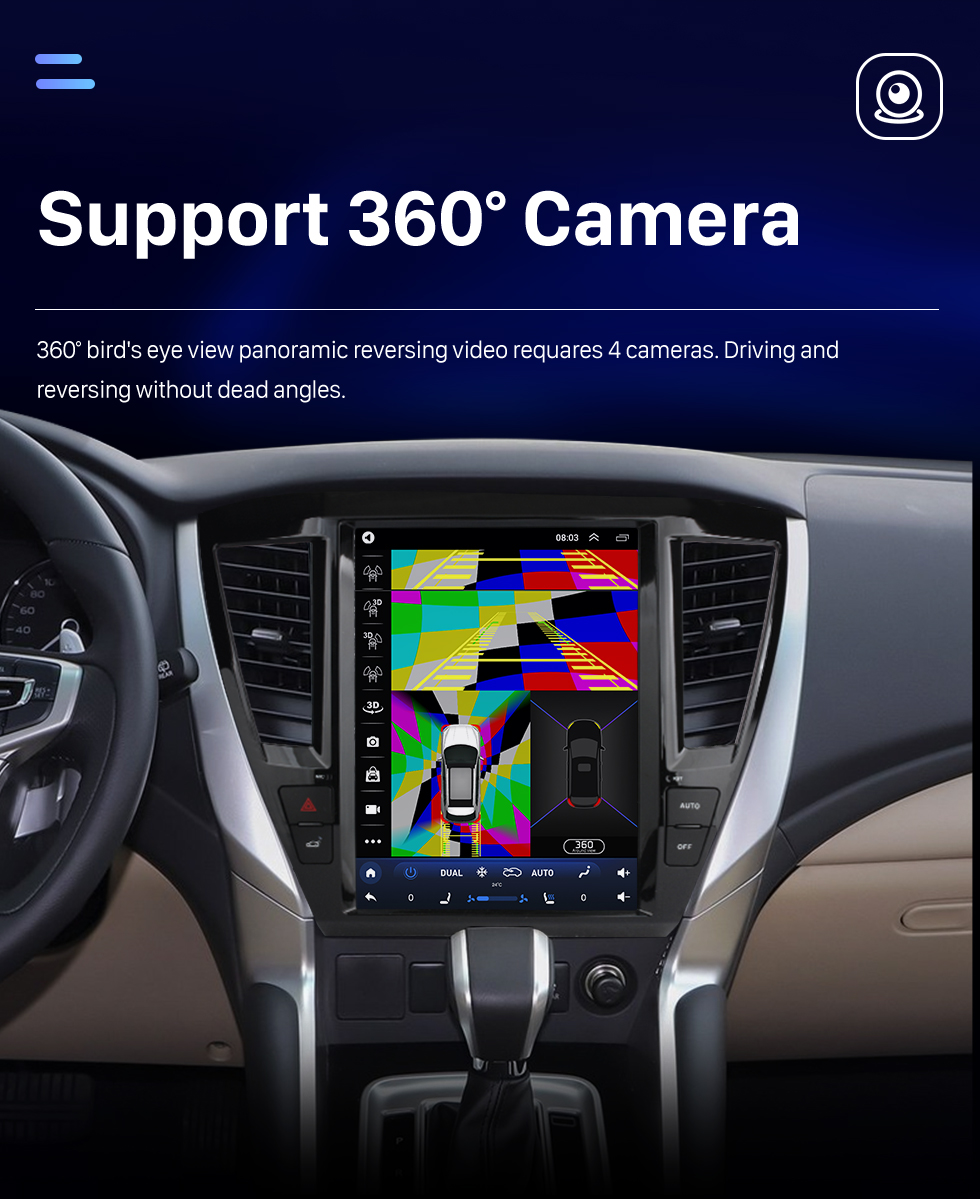 Seicane Carplay OEM 12,1-дюймовый Android 10.0 для 2018 2019 2020 годов TOYOTA Fortuner Radio Android Автоматическая система GPS-навигации с сенсорным экраном HD Поддержка Bluetooth OBD2 DVR
