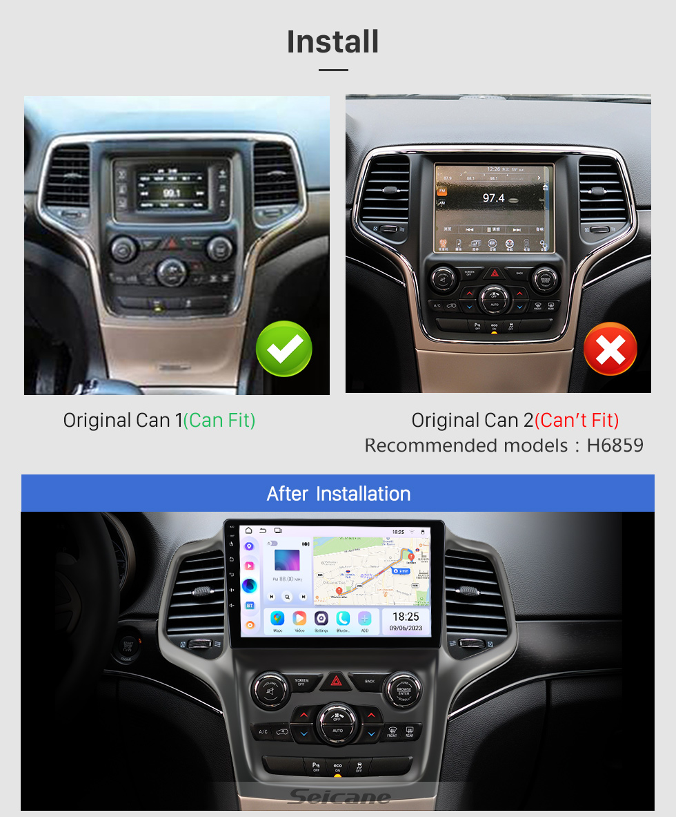 Seicane 9 inch Android 13.0 for 2014 2015 2016 2017 JEEP GRAND CHEROKEE Stereo GPS navigation system with Bluetooth TouchScreen support Rearview Camera Seicane 9 inch Android 13.0 for 2014 2015 2016 2017 JEEP GRAND CHEROKEE Stereo GPS navigation system with Bluetooth TouchScreen support Rearview Camera