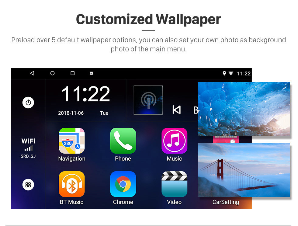 Seicane Android 13.0 HD Touchscreen de 9 polegadas para 2014 2015 2016 2017 MAZDA CX 4 Rádio Sistema de navegação GPS com suporte para Bluetooth Câmera traseira Carplay