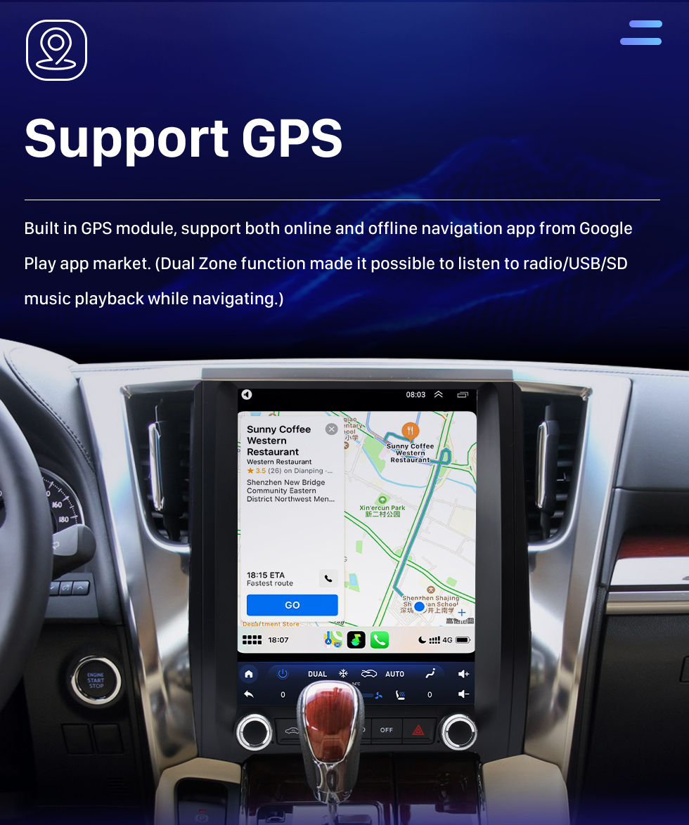 Seicane Carplay 12.1 polegadas Android 10.0 para 2015 2016 2017-2020 TOYOTA Alphard Velfire Rádio Sistema de Navegação GPS com Tela Sensível Ao Toque HD Suporte Bluetooth OBD2 DVR TPMS Seicane Carplay 12.1 polegadas Android 10.0 para 2015 2016 2017-2020 TOYOTA Alphard Velfire Rádio Sistema de Navegação GPS com Tela Sensível Ao Toque HD Suporte Bluetooth OBD2 DVR TPMS
