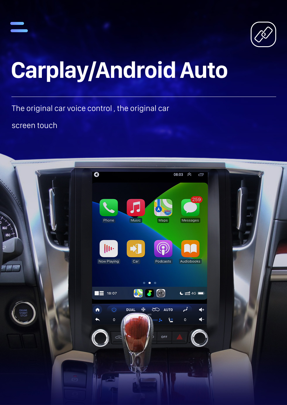 Seicane Carplay 12.1 polegadas Android 10.0 para 2015 2016 2017-2020 TOYOTA Alphard Velfire Rádio Sistema de Navegação GPS com Tela Sensível Ao Toque HD Suporte Bluetooth OBD2 DVR TPMS Seicane Carplay 12.1 polegadas Android 10.0 para 2015 2016 2017-2020 TOYOTA Alphard Velfire Rádio Sistema de Navegação GPS com Tela Sensível Ao Toque HD Suporte Bluetooth OBD2 DVR TPMS