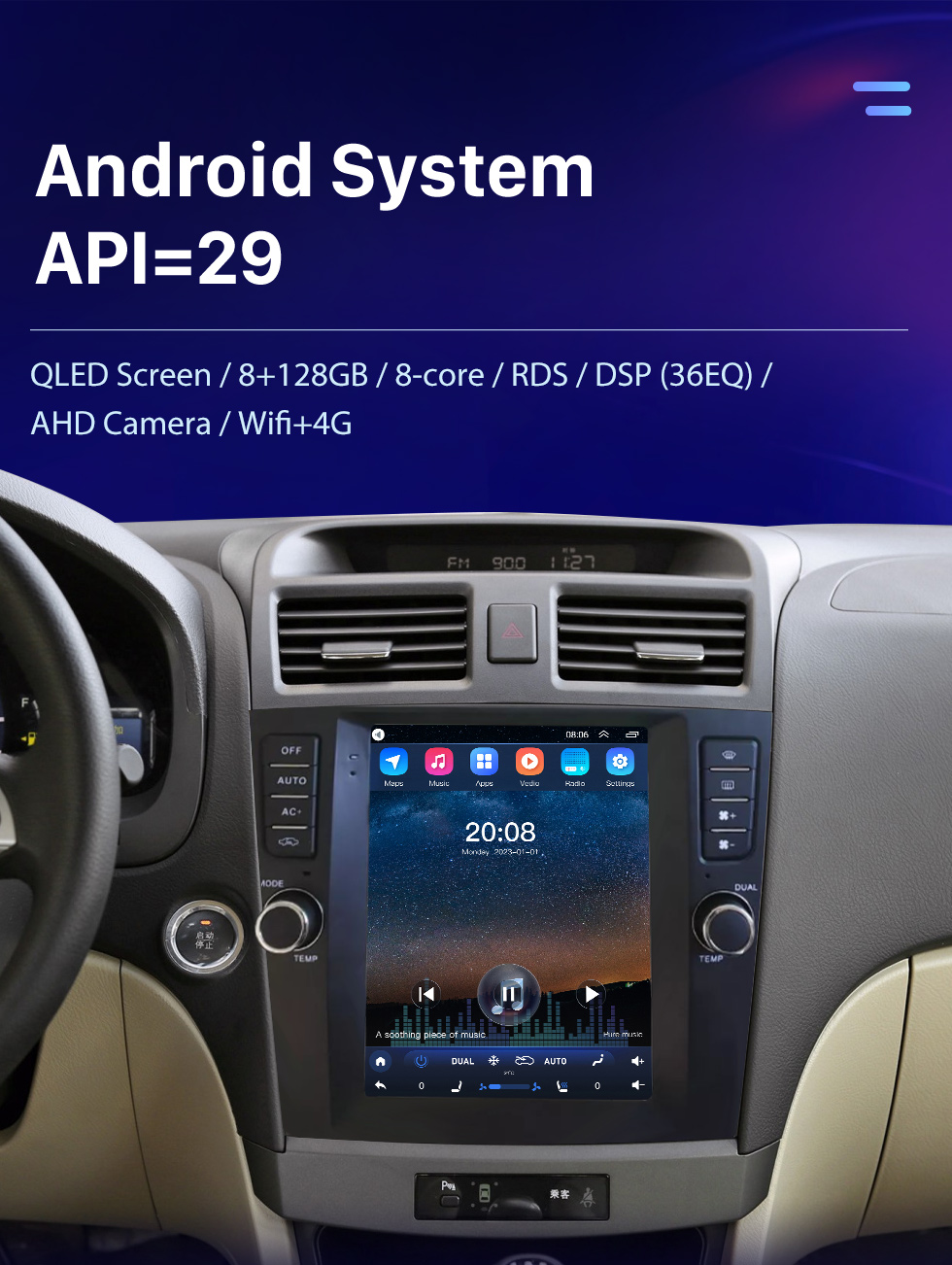 Seicane Para 2014-2015 byd f3 rádio 9.7 polegadas android 10.0 navegação gps com tela sensível ao toque hd suporte bluetooth carplay câmera traseira Seicane Para 2014-2015 byd f3 rádio 9.7 polegadas android 10.0 navegação gps com tela sensível ao toque hd suporte bluetooth carplay câmera traseira