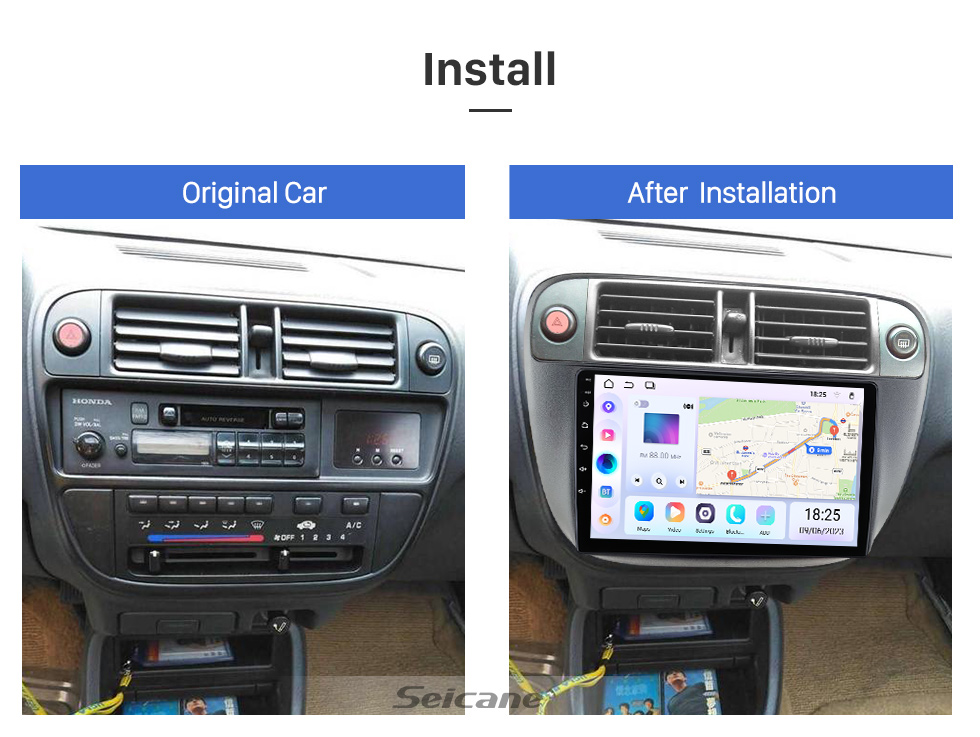 Seicane Carplay HD Touchscreen 9 inch Android 13.0 GPS Navigation Radio for 1996 1997-2001 HONDA CIVIC with Bluetooth support TPMS DAB+ Seicane Carplay HD Touchscreen 9 inch Android 13.0 GPS Navigation Radio for 1996 1997-2001 HONDA CIVIC with Bluetooth support TPMS DAB+