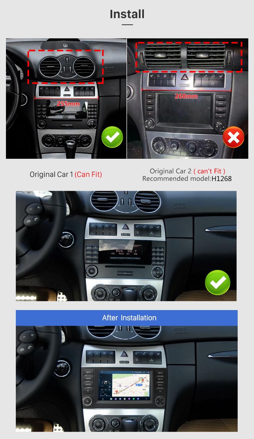 Seicane Android 14.0 Carplay Radio 7 inch for 2006-2012 CLK W209 2004-2008 CLS W219 HD Touchscreen GPS Navigation System with Bluetooth support DVR OBD2 Seicane Android 14.0 Carplay Radio 7 inch for 2006-2012 CLK W209 2004-2008 CLS W219 HD Touchscreen GPS Navigation System with Bluetooth support DVR OBD2