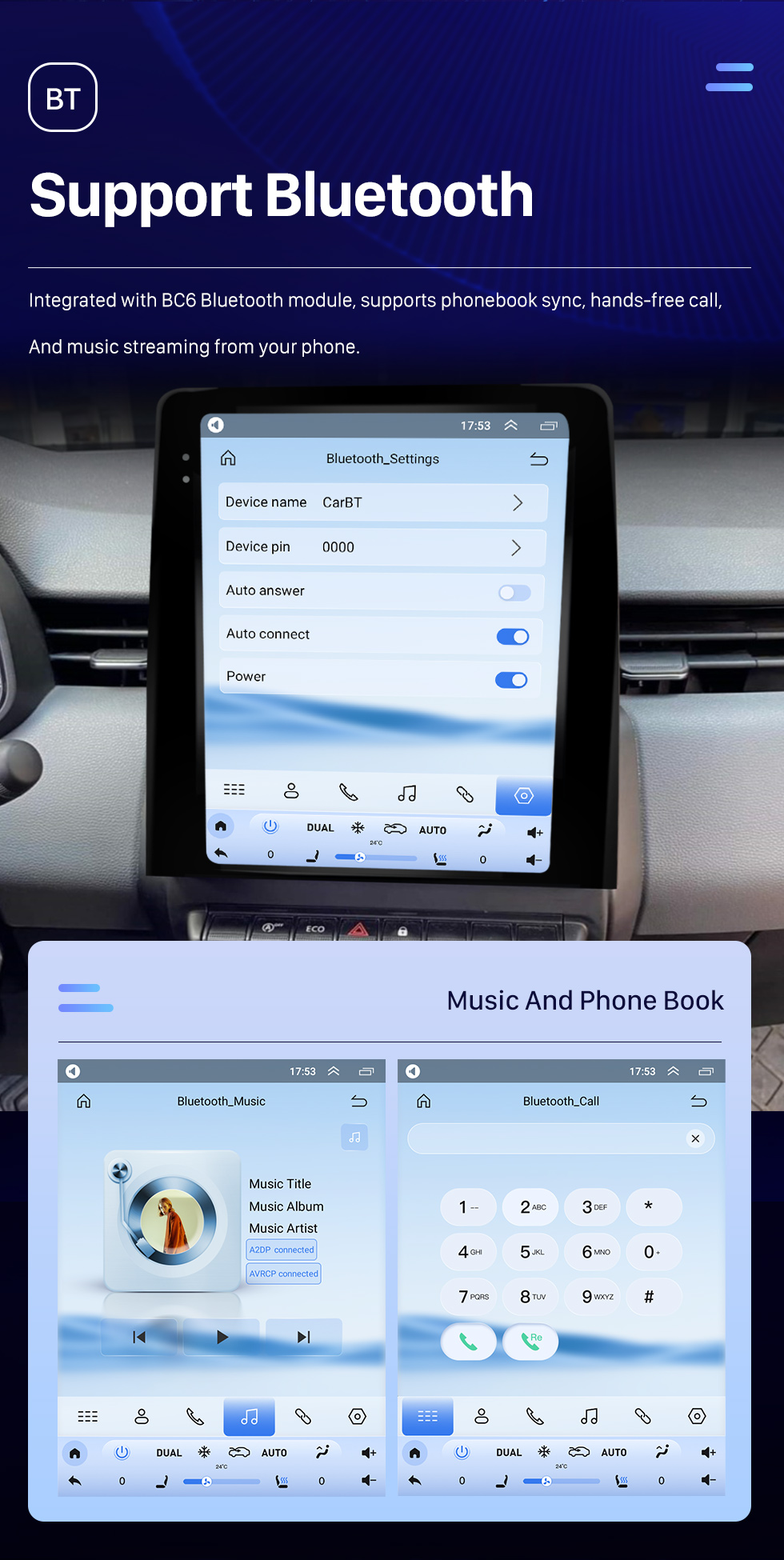 Seicane Carplay OEM 9.7 pulgadas Android 10.0 para Renault Clio5 2023 Radio Android Auto Sistema de navegación GPS con pantalla táctil HD Soporte Bluetooth OBD2 DVR Seicane Carplay OEM 9.7 pulgadas Android 10.0 para Renault Clio5 2023 Radio Android Auto Sistema de navegación GPS con pantalla táctil HD Soporte Bluetooth OBD2 DVR