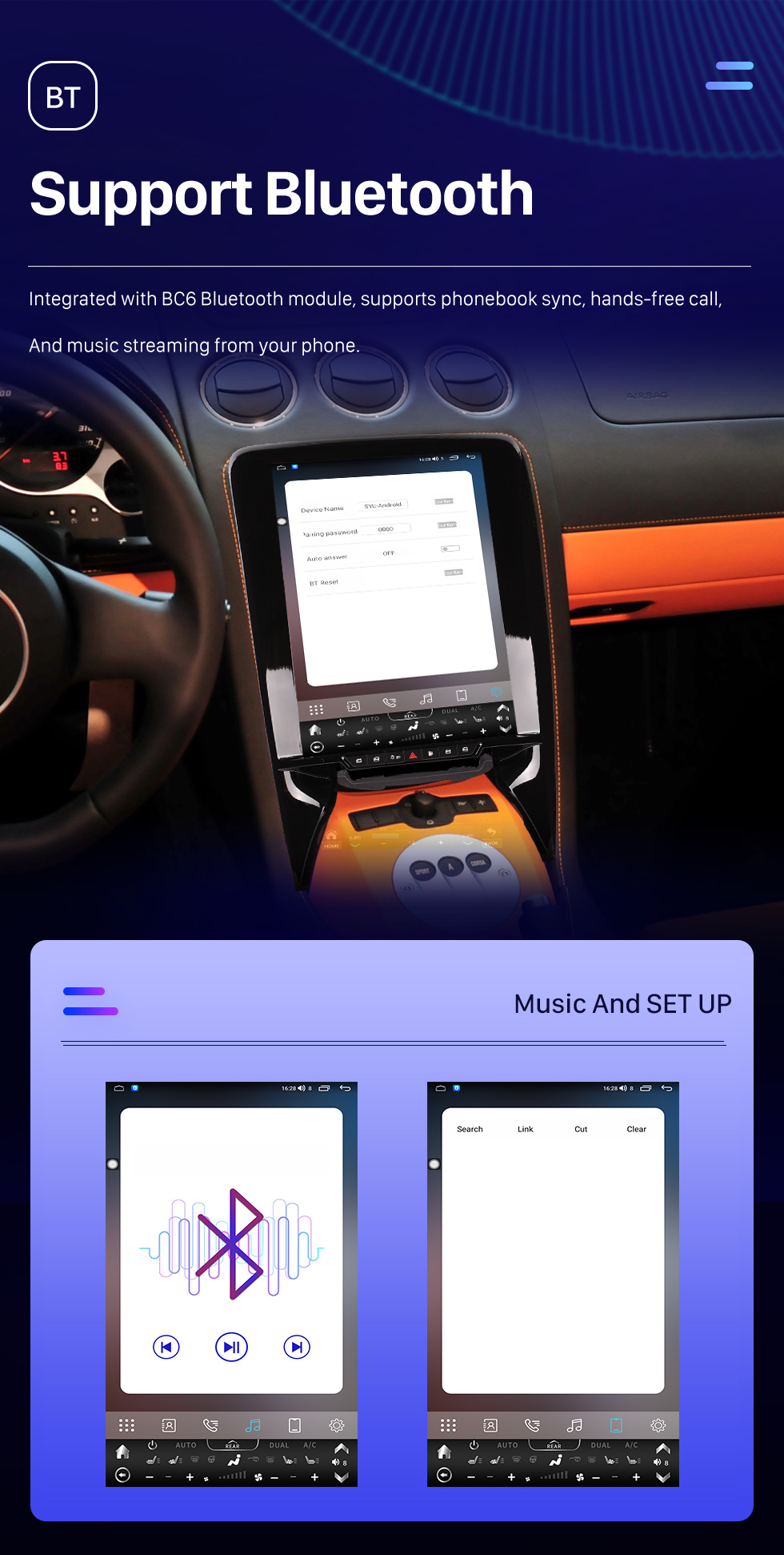 Seicane Carplay 12.1 inch Android 10.0 HD Touchscreen GPS Navigation Radio for 2009 Lamborghin Galardo LP560-4 with Bluetooth support TPMS AHD Camera Seicane Carplay 12.1 inch Android 10.0 HD Touchscreen GPS Navigation Radio for 2009 Lamborghin Galardo LP560-4 with Bluetooth support TPMS AHD Camera