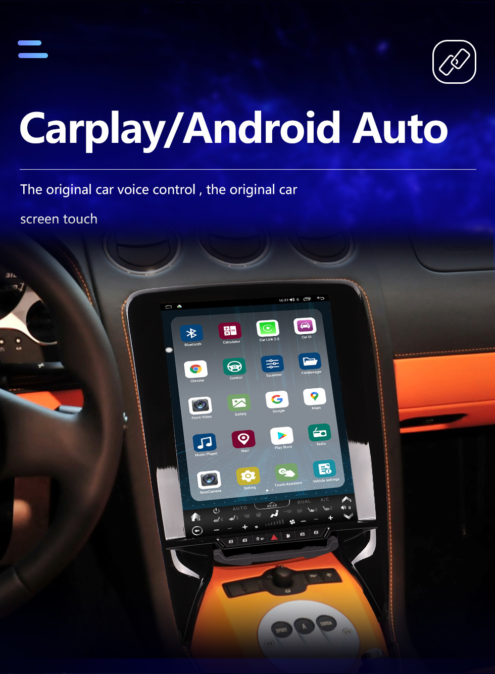 Seicane Carplay 12.1 inch Android 10.0 HD Touchscreen GPS Navigation Radio for 2009 Lamborghin Galardo LP560-4 with Bluetooth support TPMS AHD Camera Seicane Carplay 12.1 inch Android 10.0 HD Touchscreen GPS Navigation Radio for 2009 Lamborghin Galardo LP560-4 with Bluetooth support TPMS AHD Camera