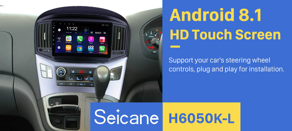 Seicane 10.1 pulgadas Android 8.1 2016 2017 2018 Hyundai Starex H-1 Wagon Radio de navegación GPS con pantalla táctil Bluetooth USB Wifi Soporte AUX TPMS DVR Seicane 10.1 pulgadas Android 8.1 2016 2017 2018 Hyundai Starex H-1 Wagon Radio de navegación GPS con pantalla táctil Bluetooth USB Wifi Soporte AUX TPMS DVR