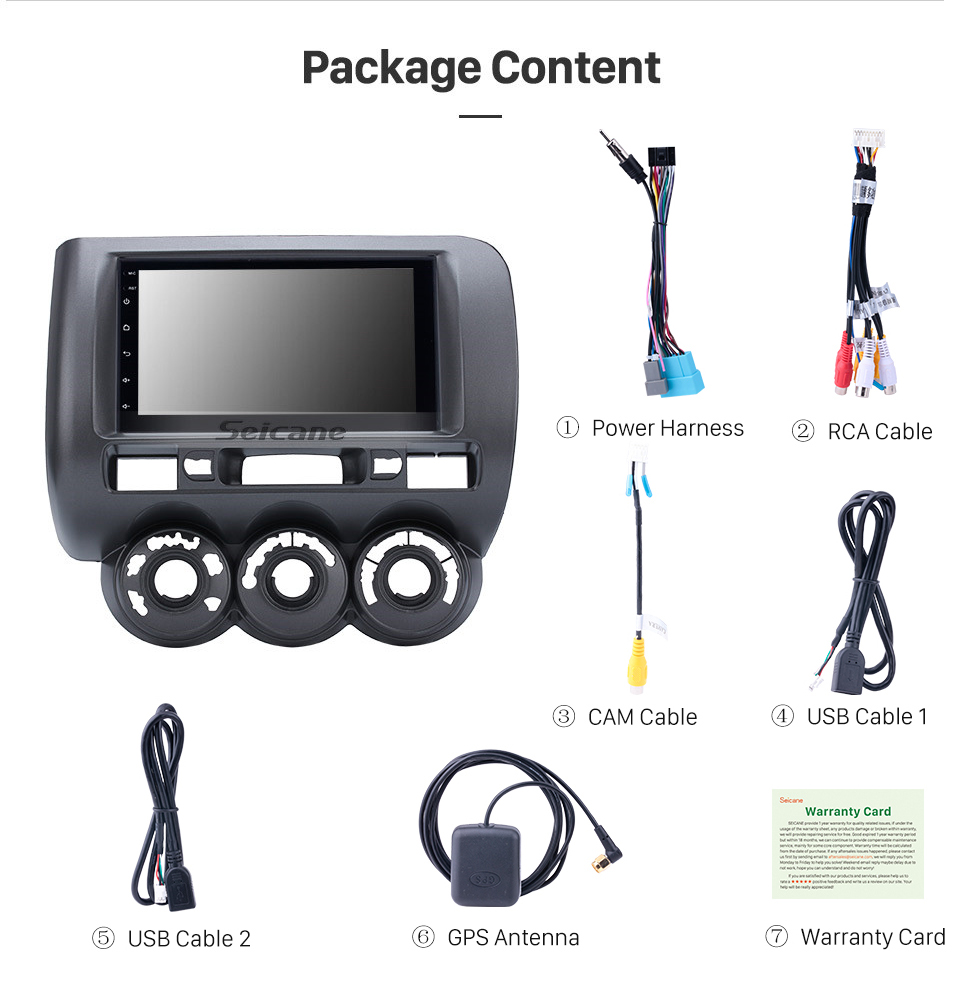 Seicane 2002-2008 HONDA Jazz (Manual AC, RHD) 7 polegada HD Tela Sensível Ao Toque Android 8.1 Carro Sistema de Navegação GPS Estéreo com Rádio FM Bluetooth Música WIFI Link Espelho suporte TPMS USB Digital TV Backup Camera Seicane 2002-2008 HONDA Jazz (Manual AC, RHD) 7 polegada HD Tela Sensível Ao Toque Android 8.1 Carro Sistema de Navegação GPS Estéreo com Rádio FM Bluetooth Música WIFI Link Espelho suporte TPMS USB Digital TV Backup Camera