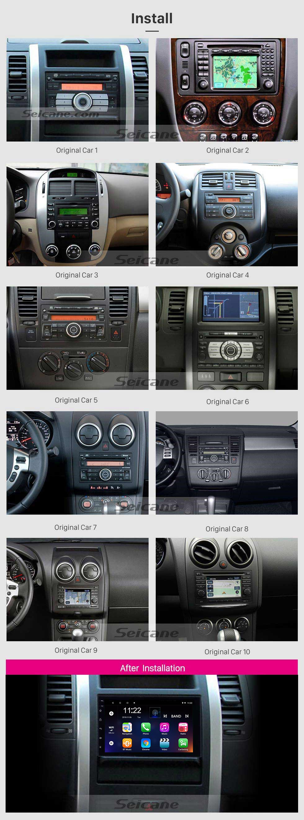 Seicane Android 8.1 Universal Toyota Hyundai Kia Nissan Volkswagen Suzuki Honda Radio GPS Navigation 1080P Video Bluetooth USB WIFI Support Rearview Camera Mirror Link Steering wheel control Seicane Android 8.1 Universal Toyota Hyundai Kia Nissan Volkswagen Suzuki Honda Radio GPS Navigation 1080P Video Bluetooth USB WIFI Support Rearview Camera Mirror Link Steering wheel control
