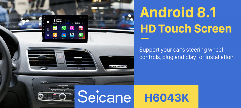 Seicane 2013-2017 AUDI Q3 Android 8.1 9 inch HD Touchscreen Bluetooth GPS Navigation system auto Radio support 3G WIFI Rearview Camera DAB+ DVR Digital TV Steering Wheel Control OBD2 Seicane 2013-2017 AUDI Q3 Android 8.1 9 inch HD Touchscreen Bluetooth GPS Navigation system auto Radio support 3G WIFI Rearview Camera DAB+ DVR Digital TV Steering Wheel Control OBD2