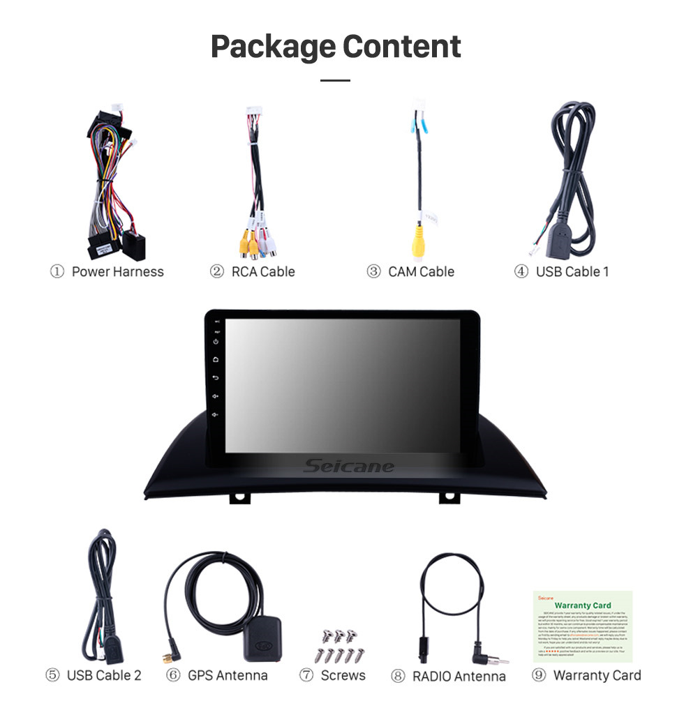 Seicane Android 8.1 9 pulgadas 2004-2012 BMW X3 E83 2.0i 2.5i 2.5si 3.0i 3.0si 3.0si 2.0d 3.0d 3.0sd GPS Sistema de navegación automático con radio FM FM Bluetooth Música Sintonizador de TV Control del volante 3G WIFI Seicane Android 8.1 9 pulgadas 2004-2012 BMW X3 E83 2.0i 2.5i 2.5si 3.0i 3.0si 3.0si 2.0d 3.0d 3.0sd GPS Sistema de navegación automático con radio FM FM Bluetooth Música Sintonizador de TV Control del volante 3G WIFI