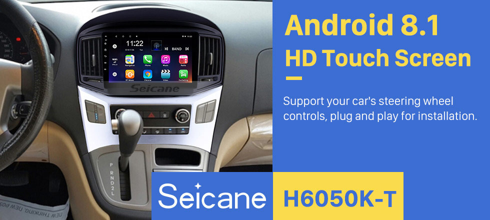 Seicane 10,1 pouces Android 8.1 2016 2017 Hyundai Starex H-1 Wagon radio de navigation GPS avec écran tactile Bluetooth USB Wifi support TPMS DVR Seicane 10,1 pouces Android 8.1 2016 2017 Hyundai Starex H-1 Wagon radio de navigation GPS avec écran tactile Bluetooth USB Wifi support TPMS DVR