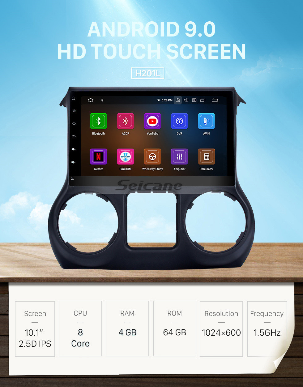 Seicane 10.1 Inch 1024*600 Android 9.0 2011 2012 2013 2014 2015 2016 2017 JEEP Wrangler Bluetooth GPS Radio Car stereo with Mirror Link Wifi Steering Wheel Control Seicane 10.1 Inch 1024*600 Android 9.0 2011 2012 2013 2014 2015 2016 2017 JEEP Wrangler Bluetooth GPS Radio Car stereo with Mirror Link Wifi Steering Wheel Control