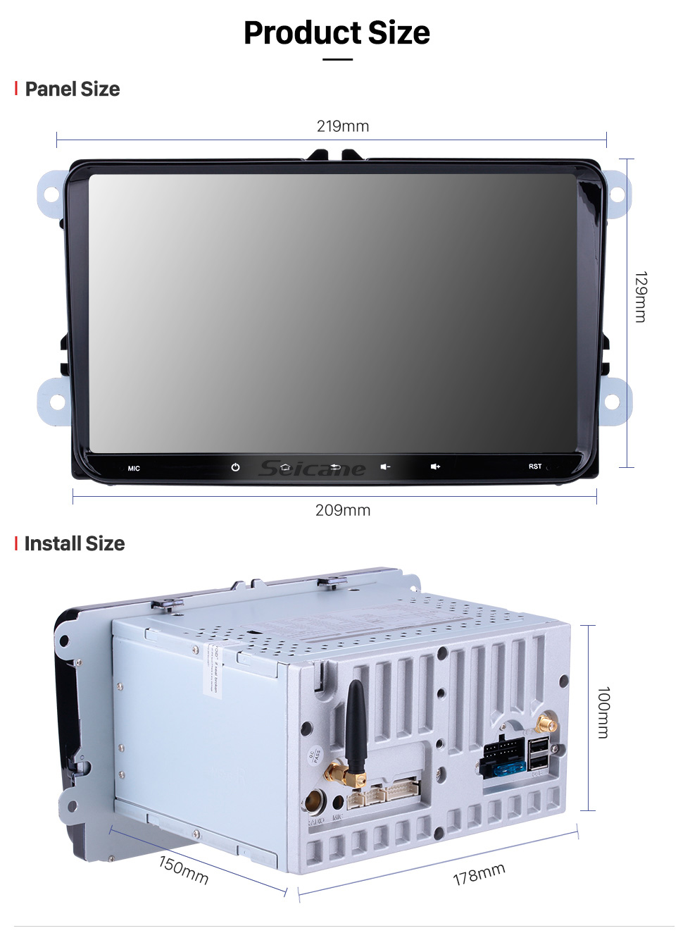 Seicane 9 Zoll HD Touchscreen 2008-2013 VW Volkswagen Passat Tiguan Polo Scirocco Android 9.0 Radio GPS Navigationssystem mit WiFi Mirror Link OBD2 Bluetooth Seicane 9 Zoll HD Touchscreen 2008-2013 VW Volkswagen Passat Tiguan Polo Scirocco Android 9.0 Radio GPS Navigationssystem mit WiFi Mirror Link OBD2 Bluetooth