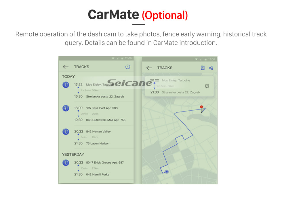 Seicane 6.2 pouces Android 9.0 pour système de navigation GPS radio universel avec support Bluetooth HD à écran tactile Carplay Mirror Link