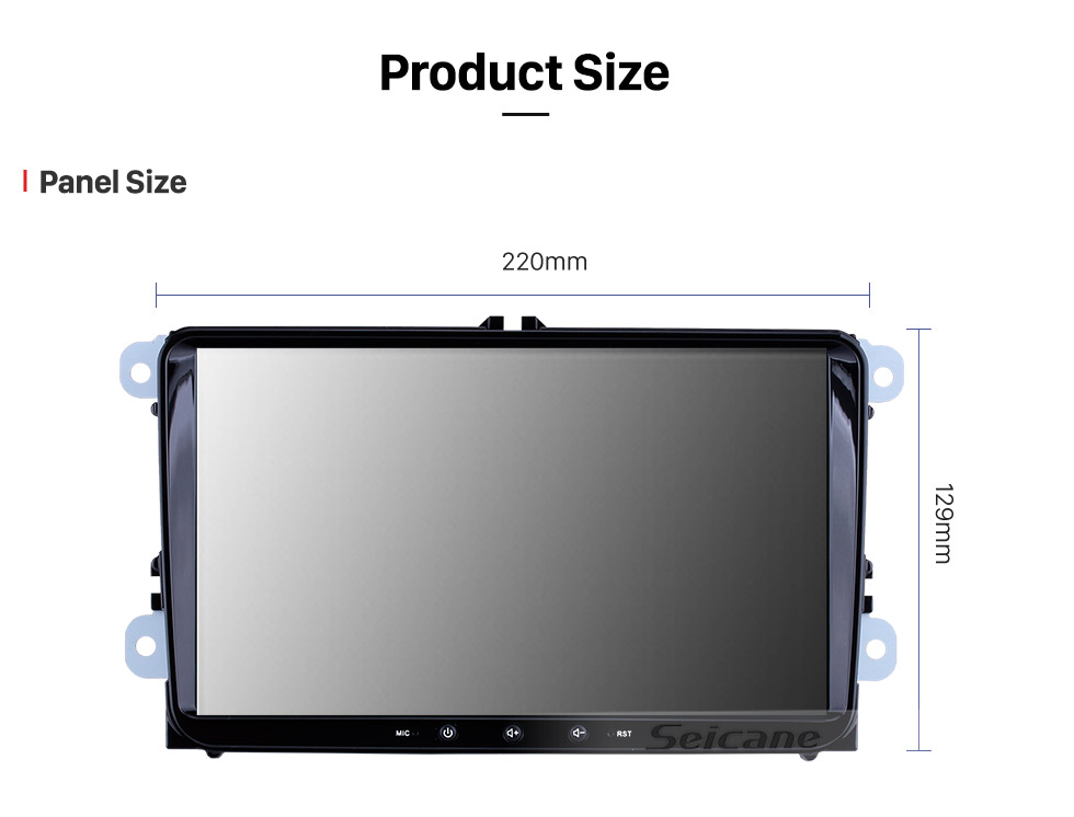 Seicane 6.2 pouces Android 9.0 pour système de navigation GPS radio universel avec support Bluetooth HD à écran tactile Carplay Mirror Link